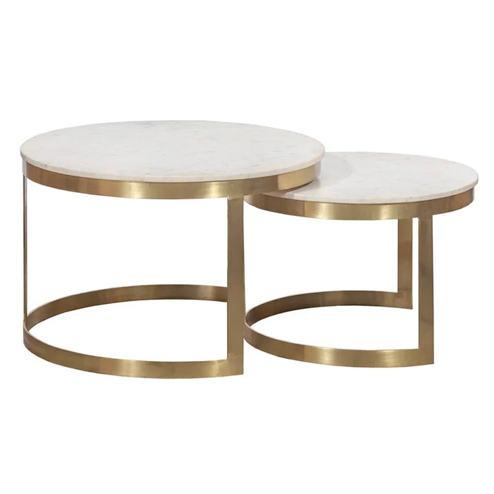 American Home Furniture Fairfield Chair Sundries Stone Inlay Nesting Cocktail