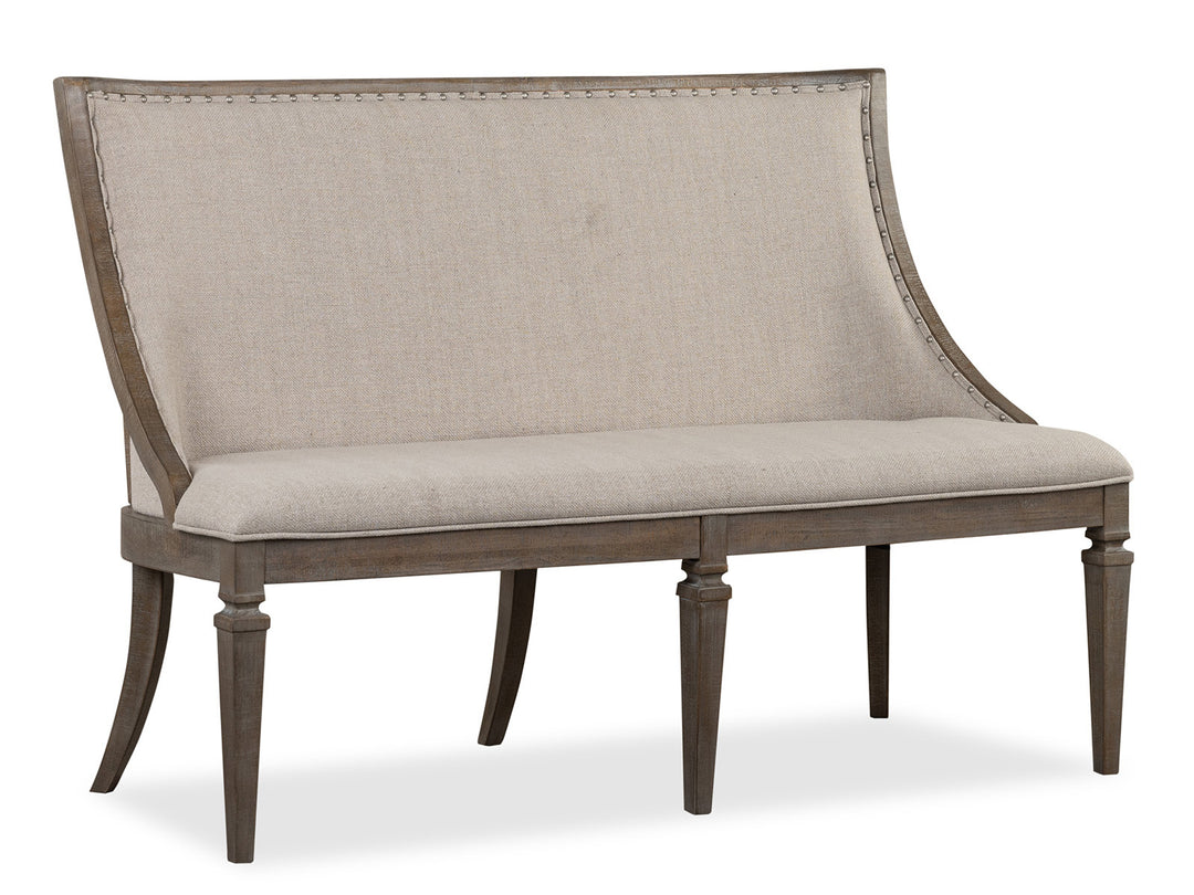 Lancaster Dovetail Grey Upholstered Bench - D4352-78