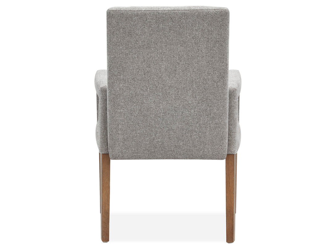 Lindon Belgian Wheat Grey Upholstered Arm Chair - Set of 2 - D5570-73G