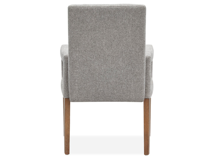 Lindon Belgian Wheat Grey Upholstered Arm Chair - Set of 2 - D5570-73G