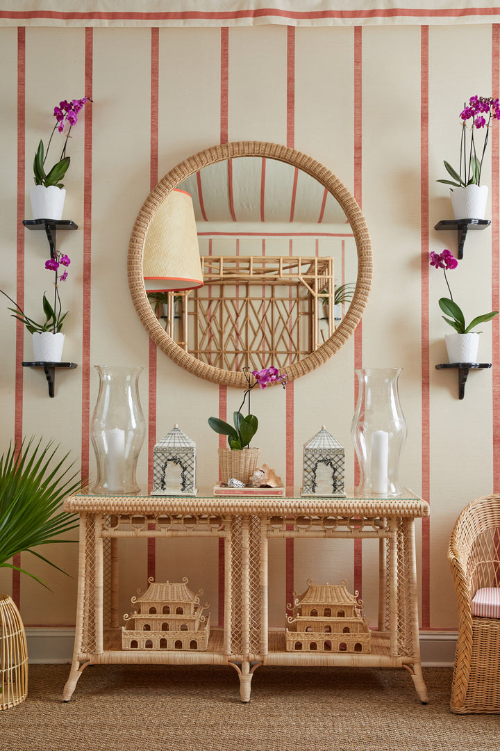 Dunmore Round Wicker Mirror - 82227830