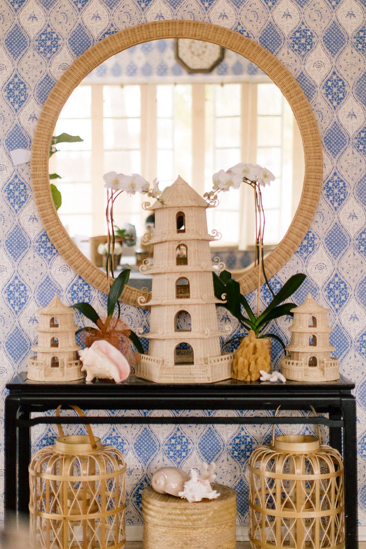 Dunmore Round Wicker Mirror - 82227830