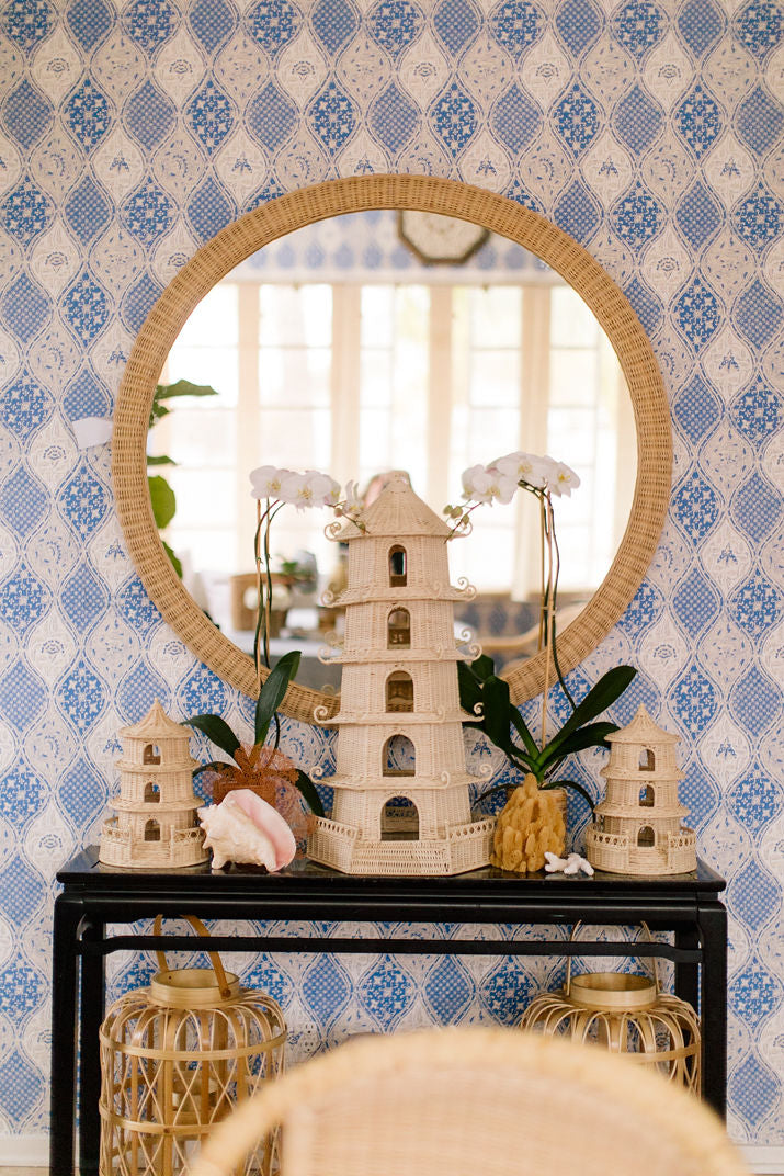 Dunmore Round Wicker Mirror - 82227830
