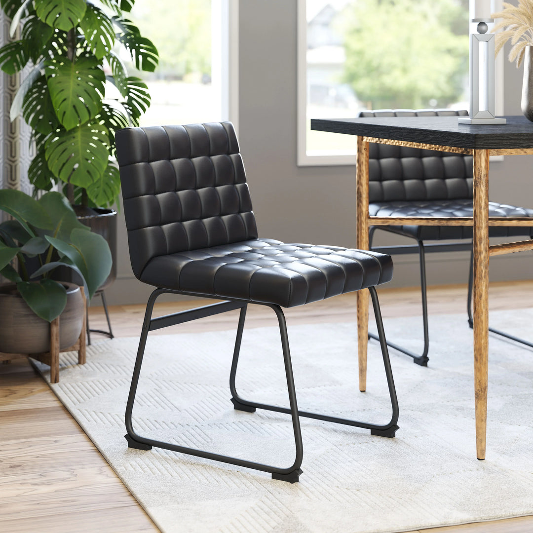 Pago Dining Chair (Set of 2) Black - AmericanHomeFurniture