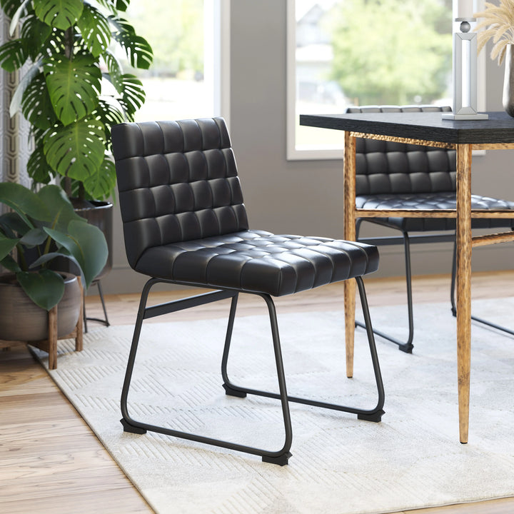 Pago Dining Chair (Set of 2) Black - AmericanHomeFurniture