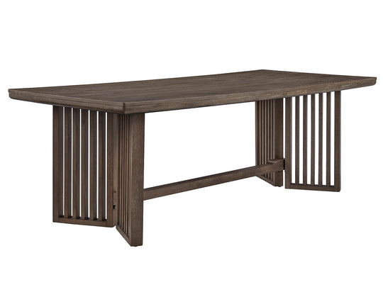 Kavanaugh Weathered Kona Brown Trestle Dining Table - D5612-21
