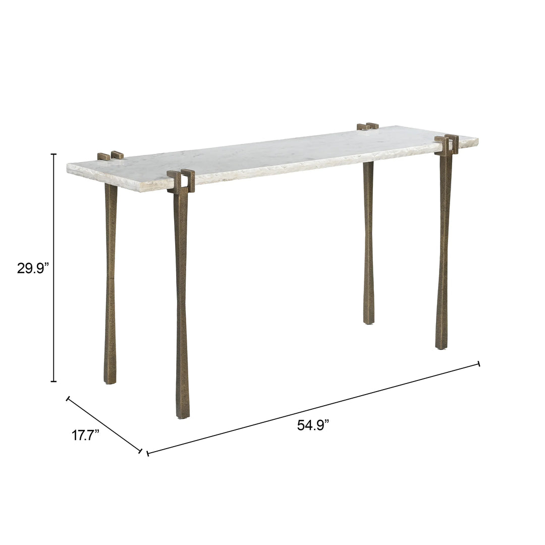 Rench Console Table White - AmericanHomeFurniture