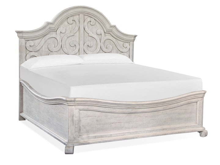 Bronwyn Alabaster Queen Shaped Panel Bed - B4436-55