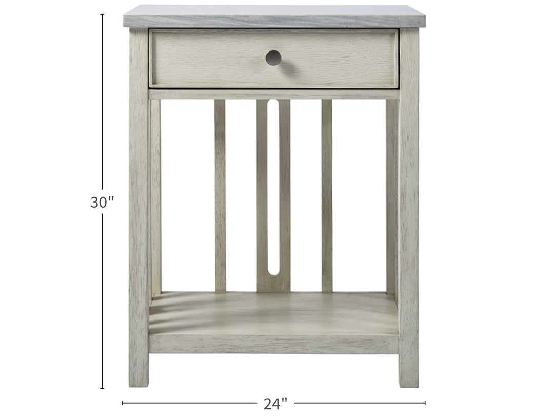 Stone Top Nightstand