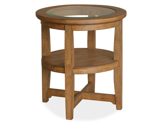 Durant Honey Brown Shelf End Table - T5814-02