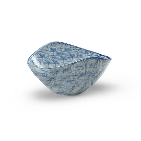 Chelsea House Blue Oval Centerpiece DECORATIVE TRAYS, PLATES, + BOWLS