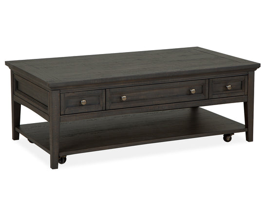 Westley Falls Graphite Rectangular Cocktail Table With Casters - T4399-43