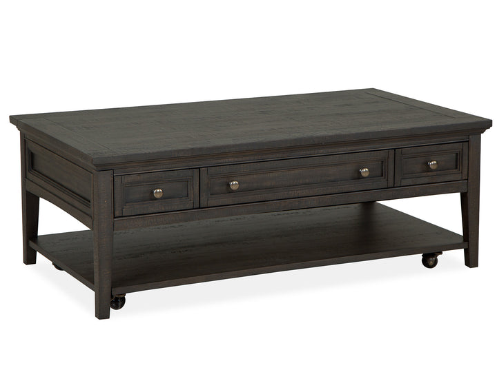 Westley Falls Graphite Rectangular Cocktail Table With Casters - T4399-43