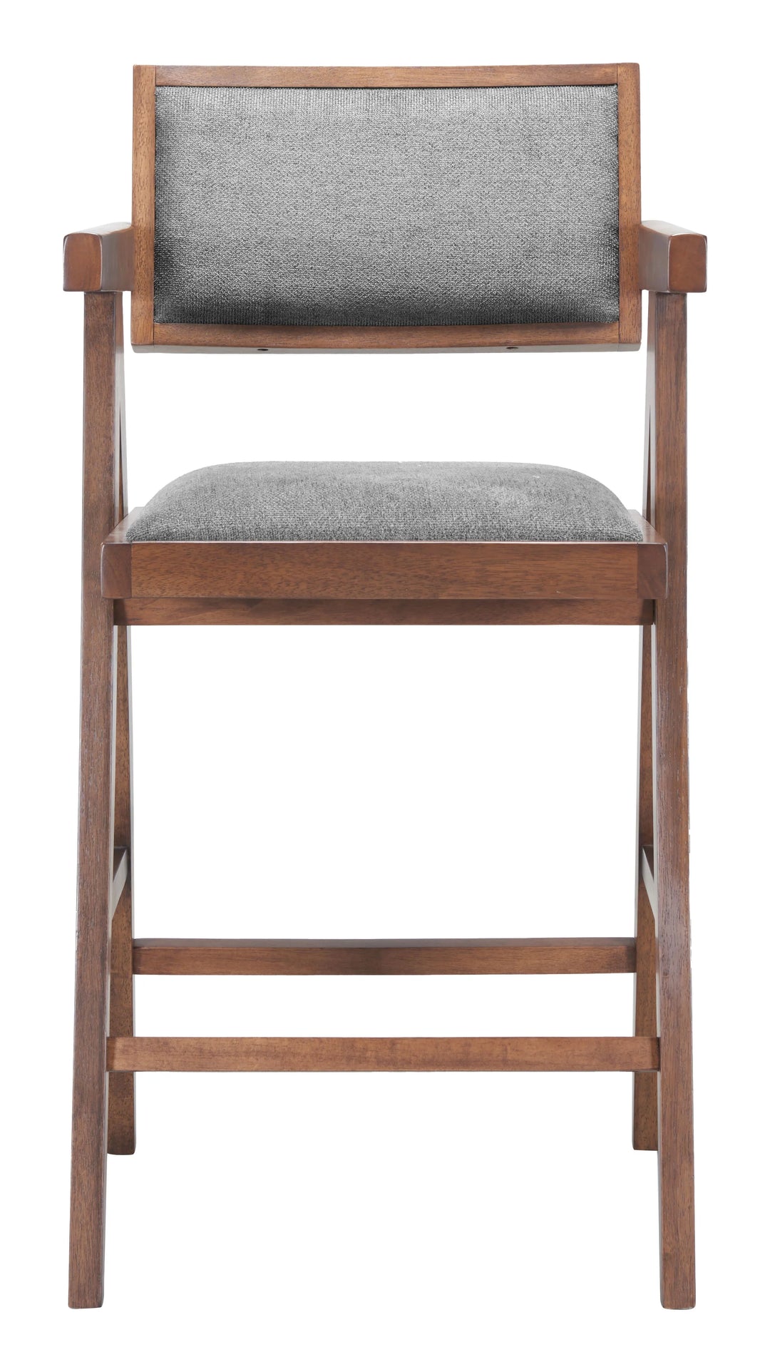 Delhi Counter Stool (Set of 2) Gray & Walnut - AmericanHomeFurniture