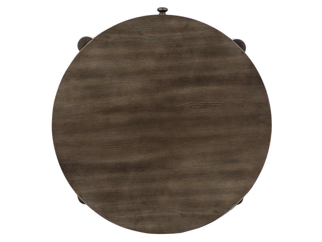 Hadleigh Black Coffee Bean Round End Table - T5711-05
