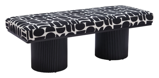 Zuo Botoia Bench Black & White BENCHES