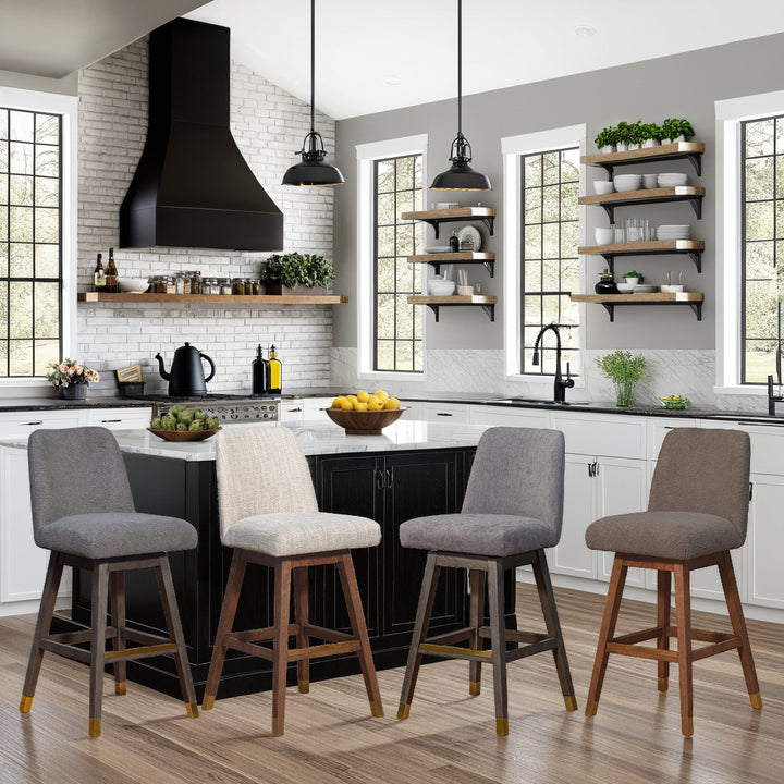 21.5"W x 19"D x 37.5"H / Mocha/Gray Oak 