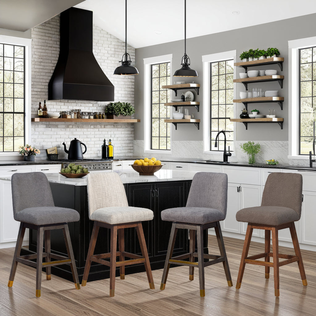 21.5"W x 19"D x 37.5"H / Beige/Brown Oak