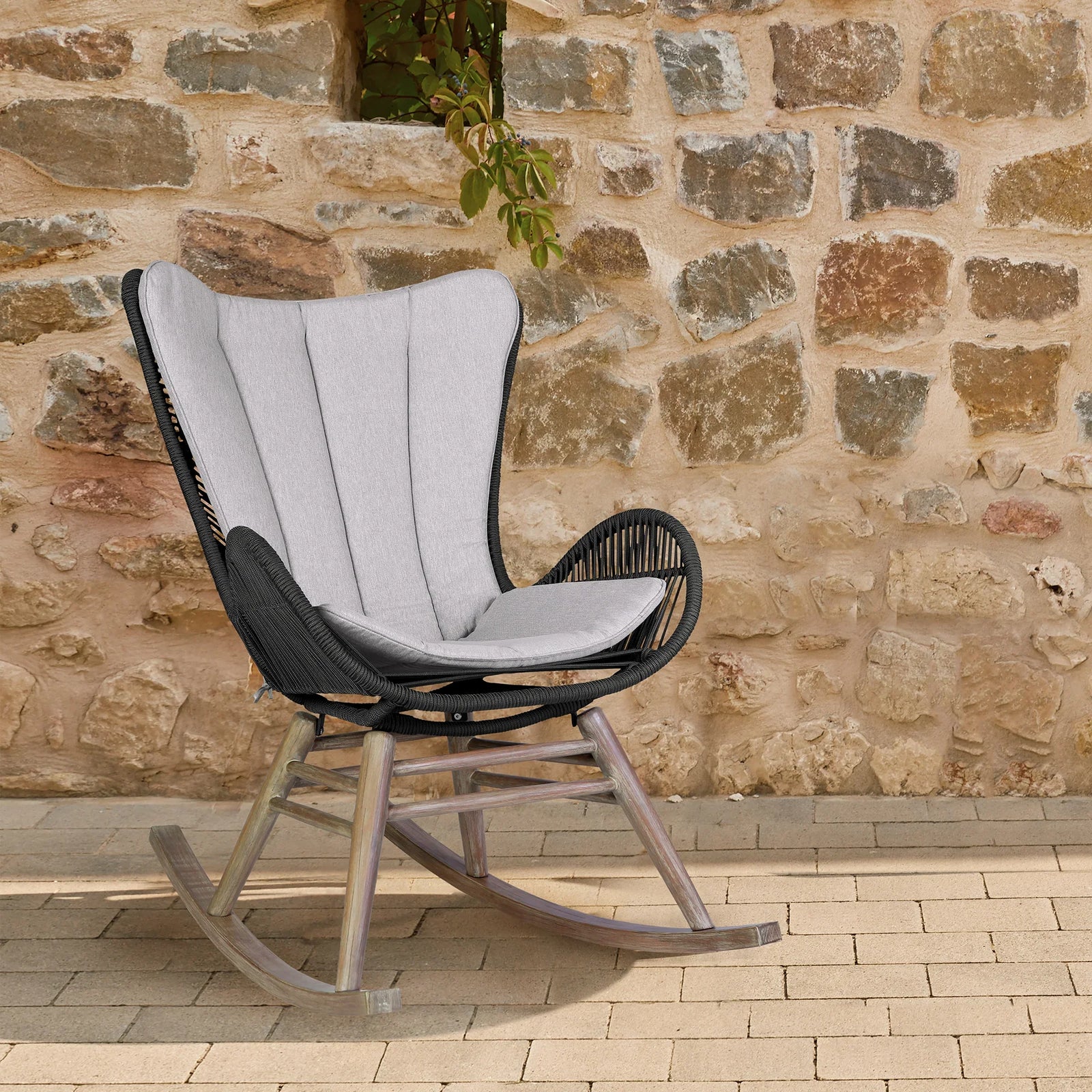American Home Furniture Armen Living Fanny Outdoor Rocking Chair