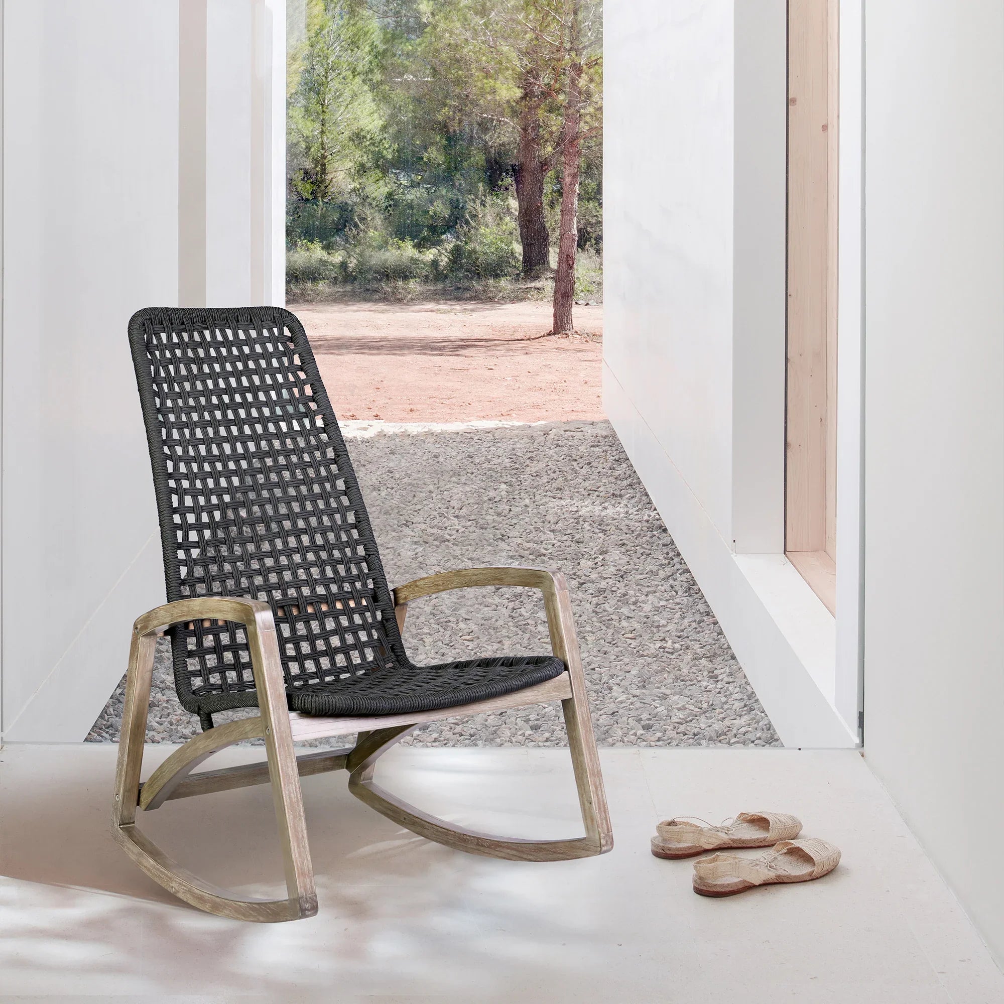 Armen Living Griffin Rocking Chair - Thumbnail 5