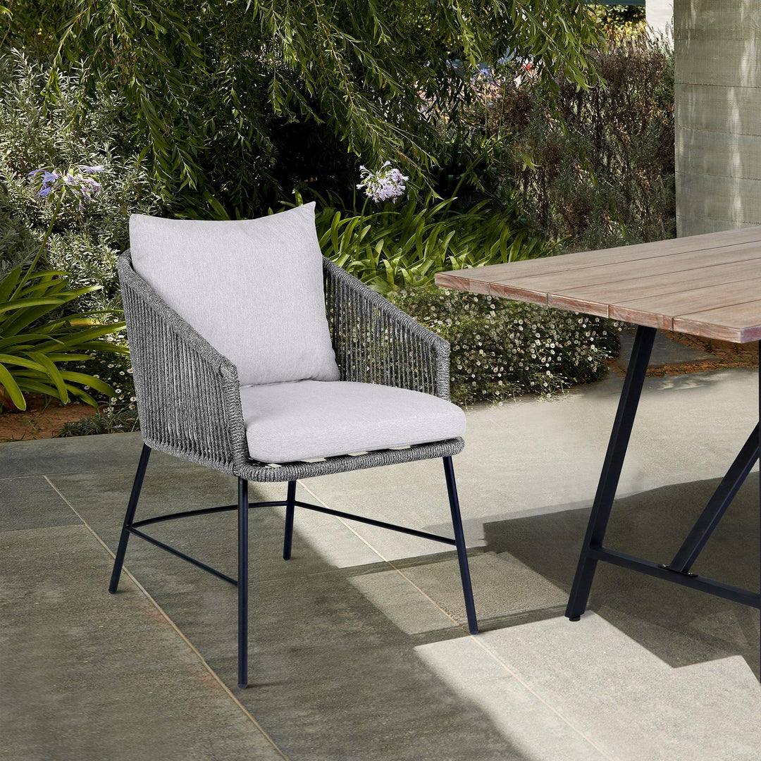 American Home Furniture Armen Living Calica Outdoor Dining Chair Set of 2