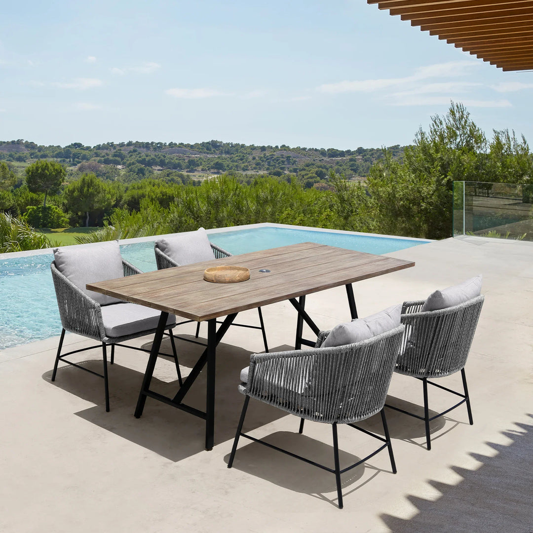American Home Furniture Armen Living Calica Outdoor Dining Chair Set of 2