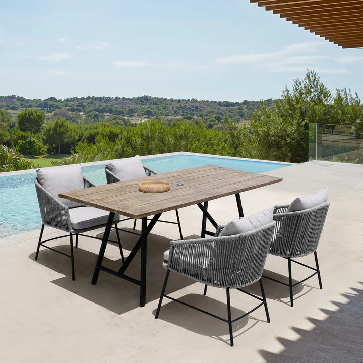 American Home Furniture Armen Living Calica Outdoor Dining Chair Set of 2