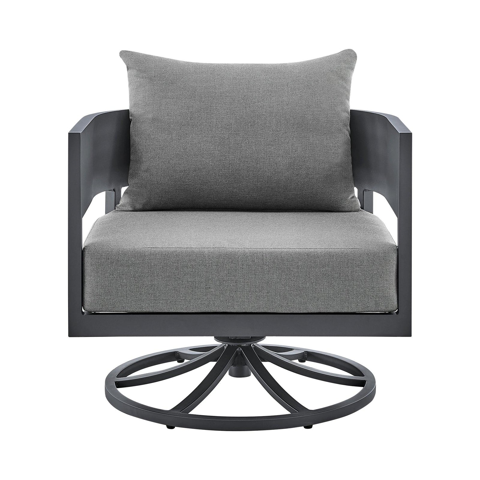 American Home Furniture Armen Living Argiope Outdoor Swivel Chair