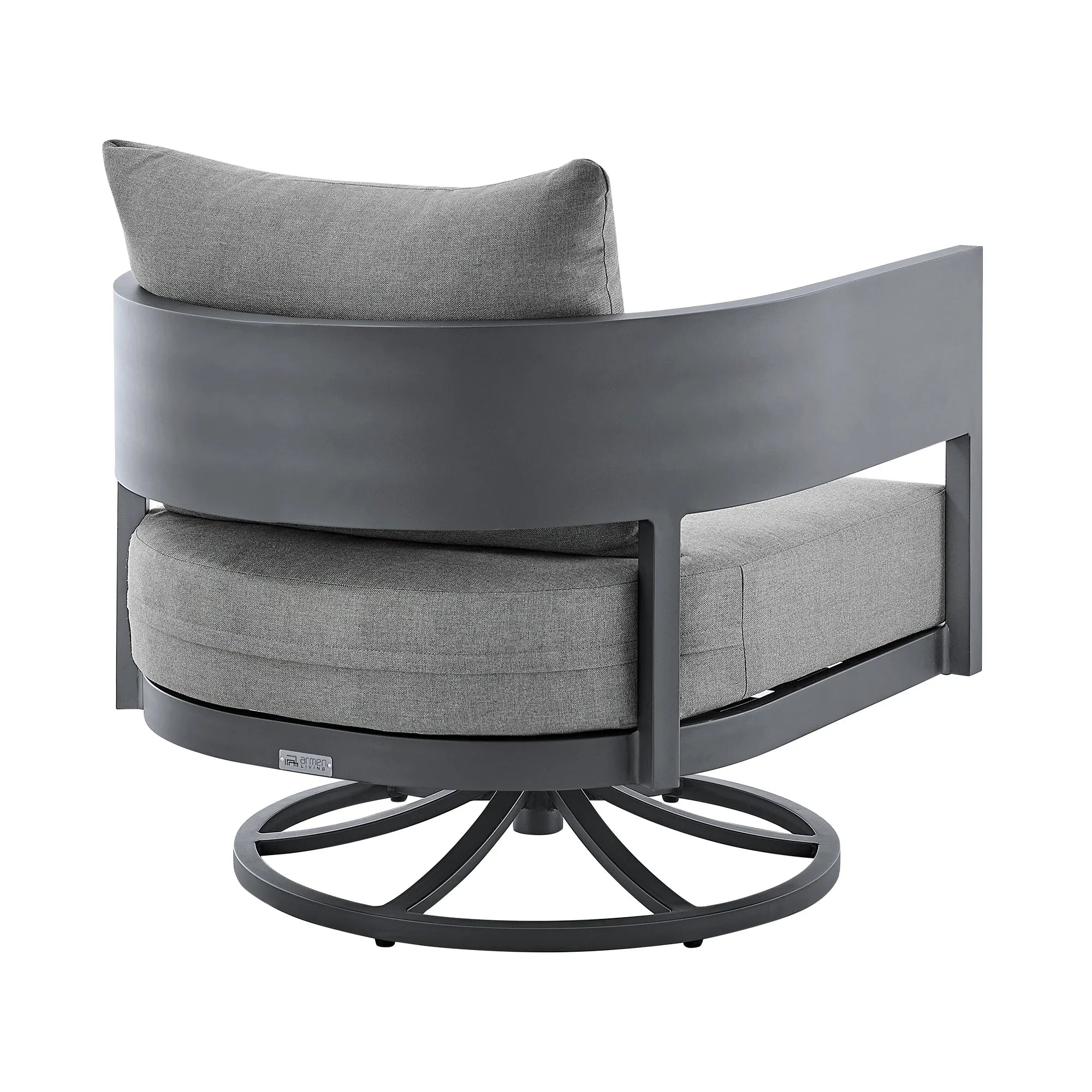 Armen Living Menorca Swivel Rocking Chair - Thumbnail 5