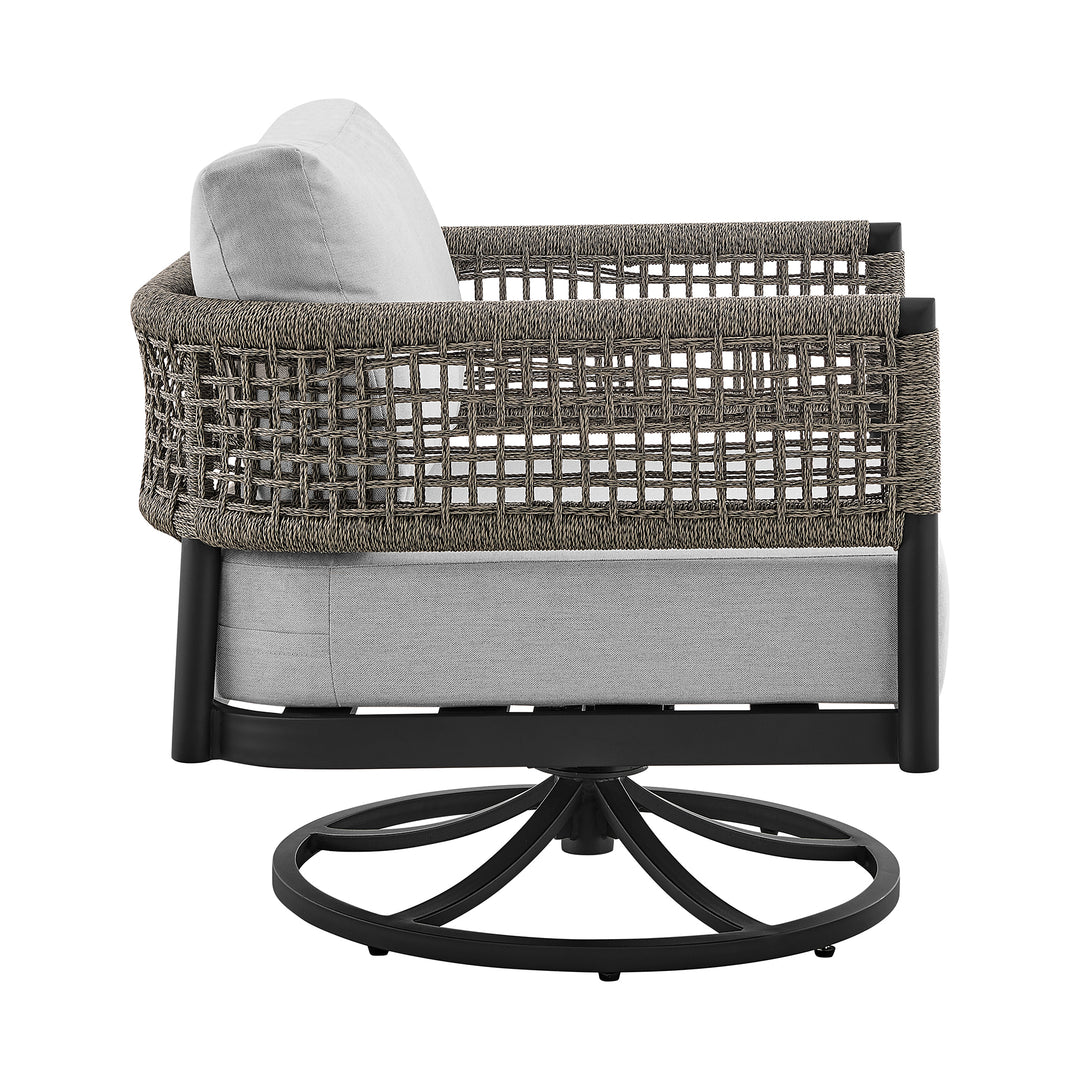 American Home Furniture Armen Living Alegria Outdoor Swivel Chair