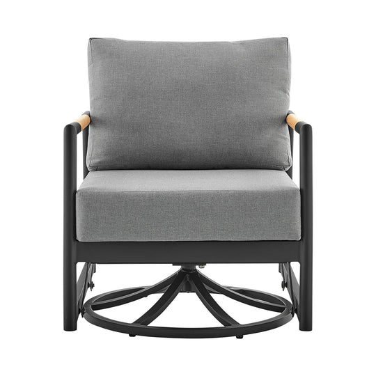 American Home Furniture Armen Living Crown Outdoor Swivel Chair