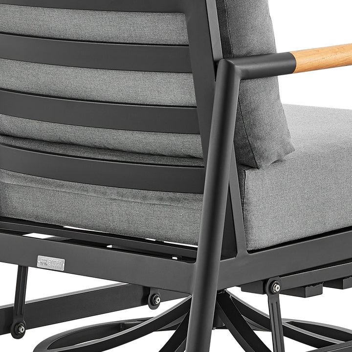 American Home Furniture Armen Living Crown Outdoor Swivel Chair