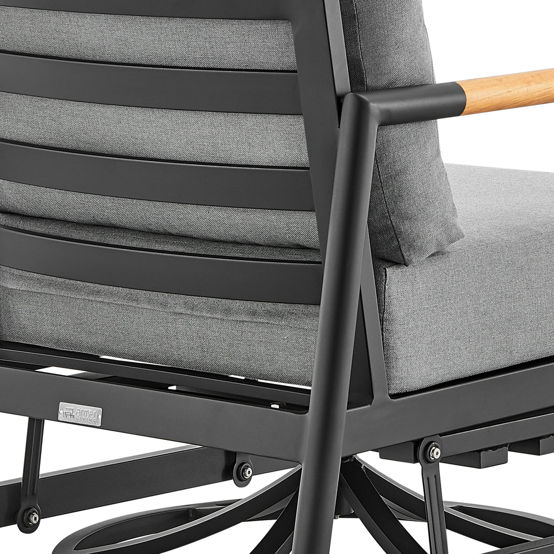 American Home Furniture Armen Living Royal Outdoor Swivel Chair