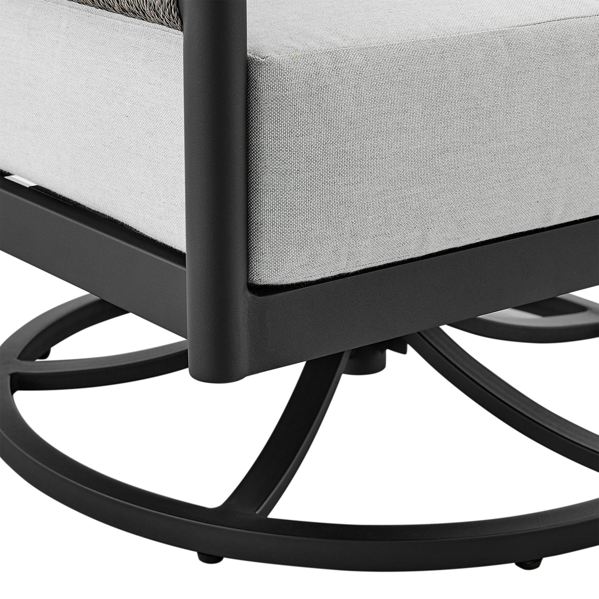 Armen Living Felicia and Argiope Patio Swivel Seating Set