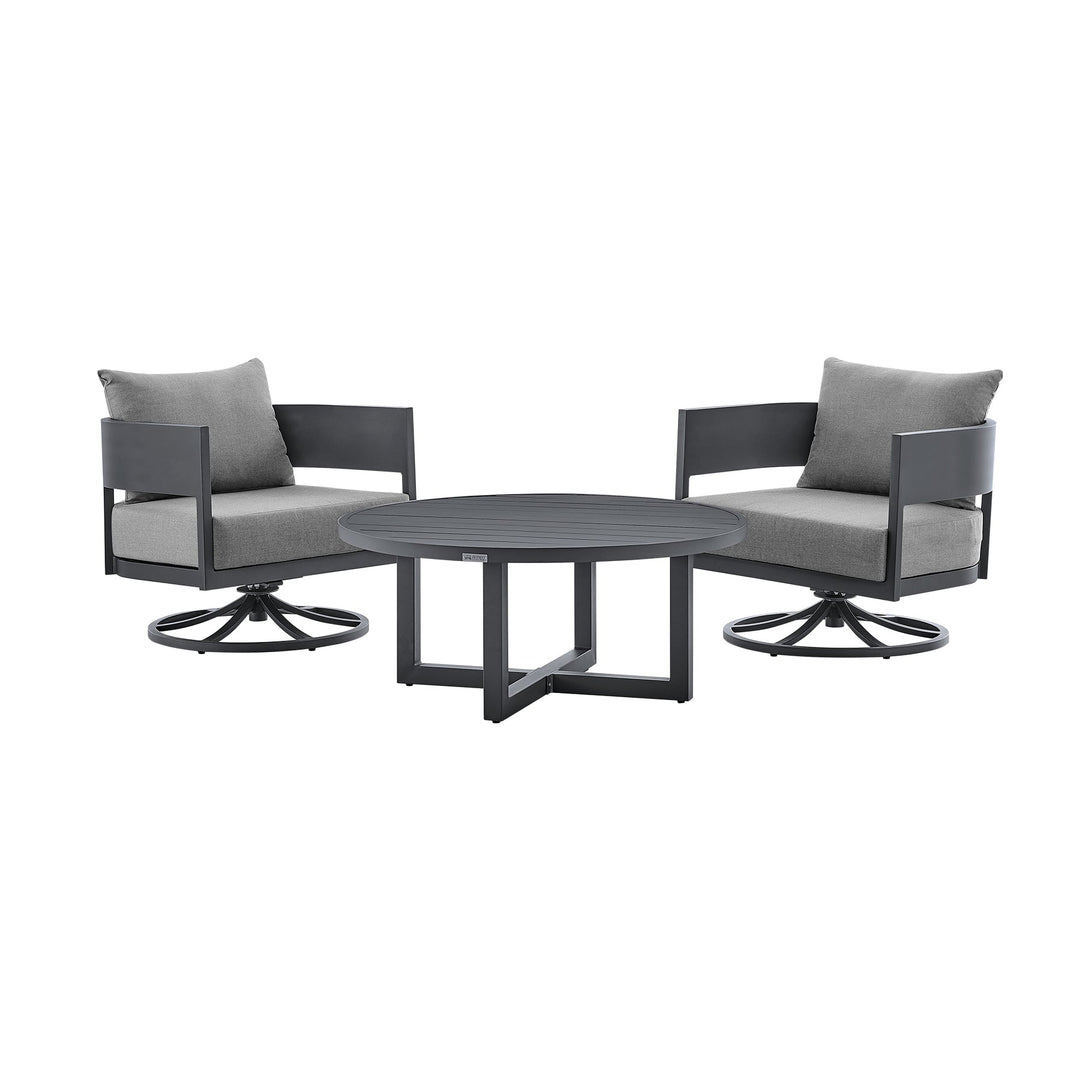 American Home Furniture Armen Living Menorca 4 Piece Outdoor Conversation Set