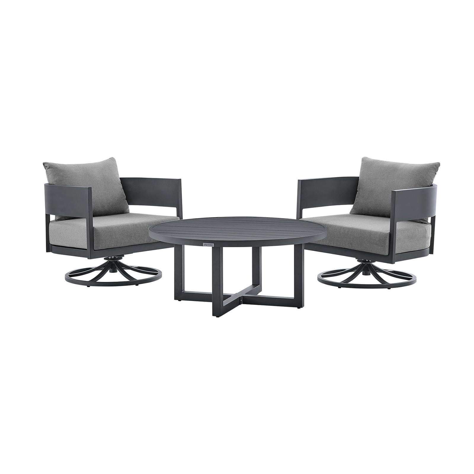 American Home Furniture Armen Living Menorca 4 Piece Outdoor Conversation Set