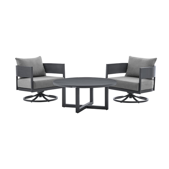 American Home Furniture Armen Living Menorca 4 Piece Outdoor Conversation Set