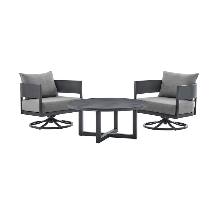 American Home Furniture Armen Living Menorca 4 Piece Outdoor Conversation Set