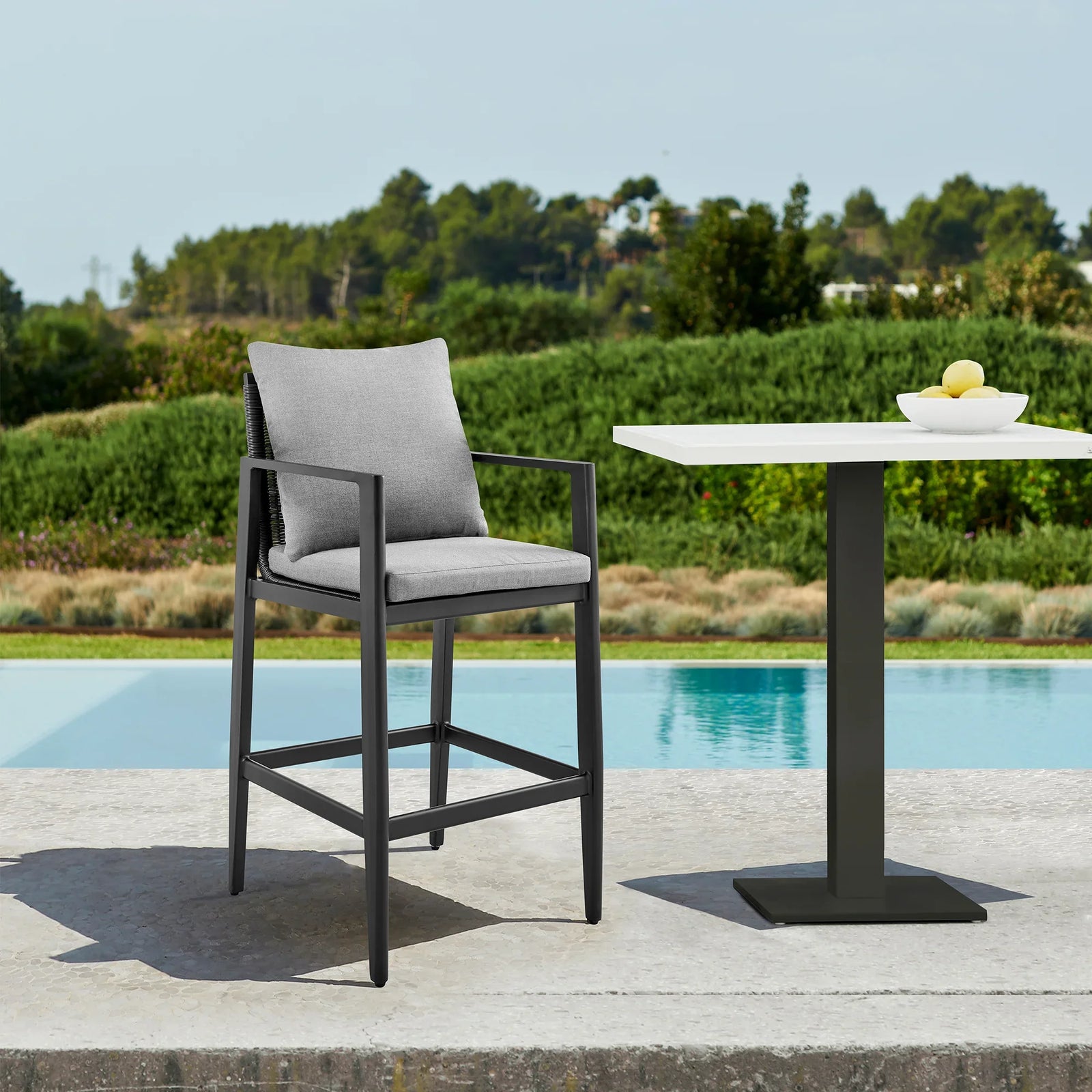 American Home Furniture Armen Living Grand Outdoor Counter Stool Set of 2