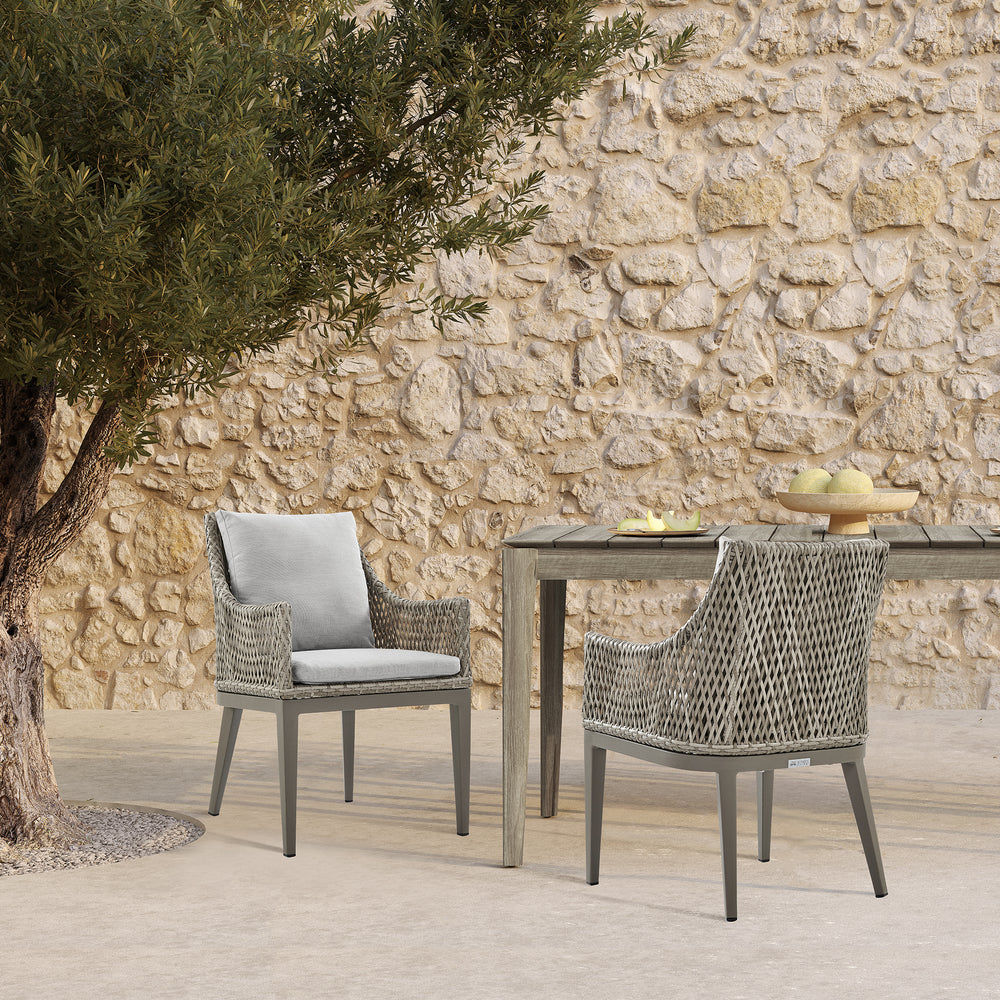 American Home Furniture Armen Living Silvana Outdoor Dining Chair Set of 2