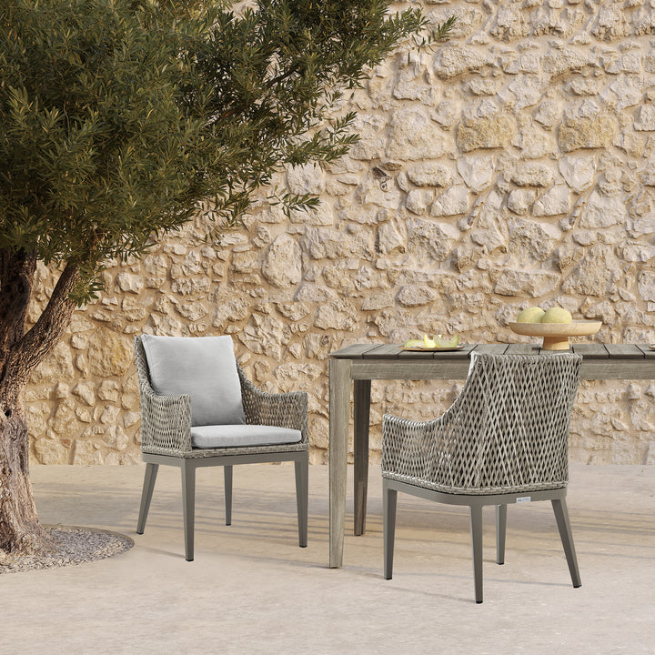 American Home Furniture Armen Living Silvana Outdoor Dining Chair Set of 2