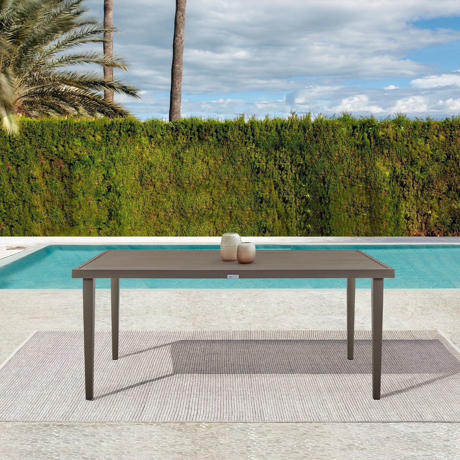 American Home Furniture Armen Living Silvana Outdoor Dining Table