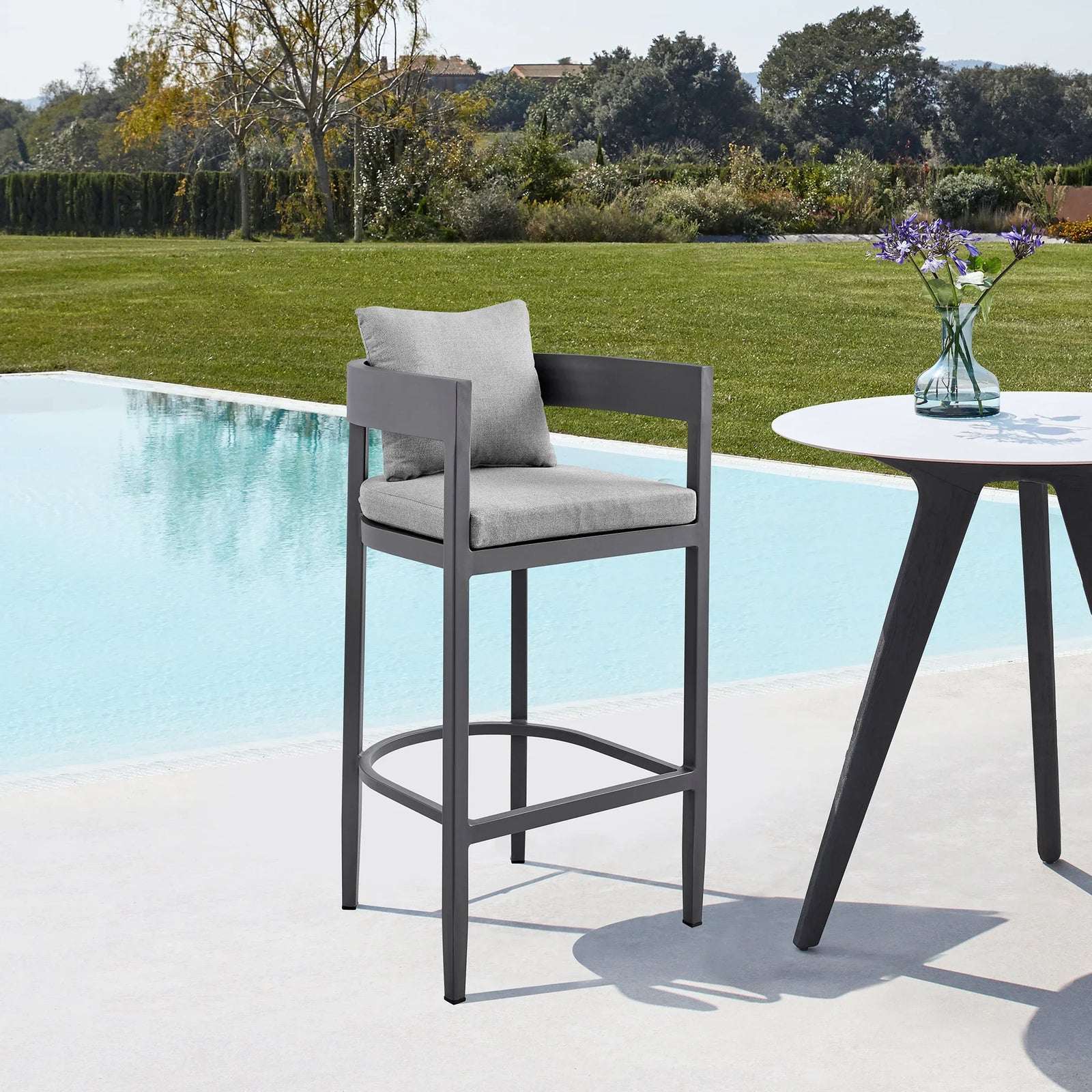American Home Furniture Armen Living Argiope Outdoor Counter Stool Set of 2