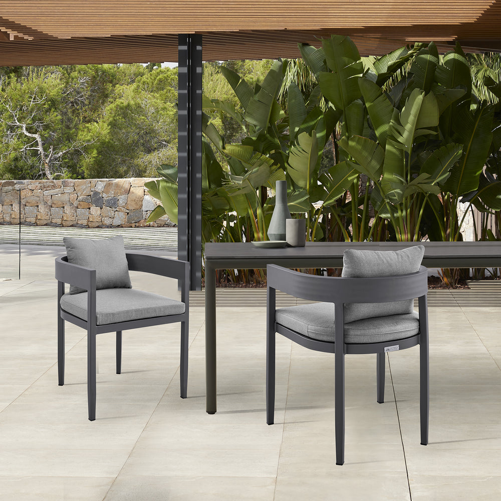 American Home Furniture Armen Living Argiope Outdoor Dining Chair Set of 2