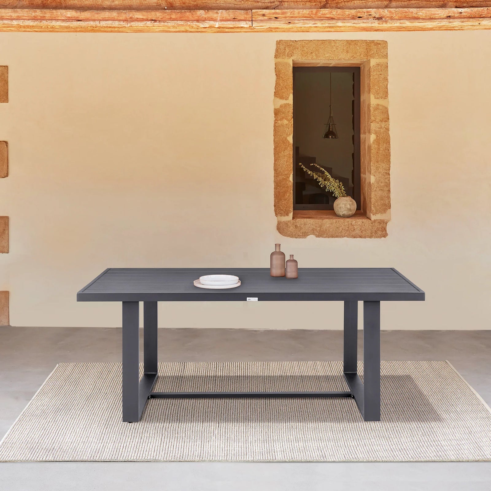American Home Furniture Armen Living Argiope Outdoor Dining Table