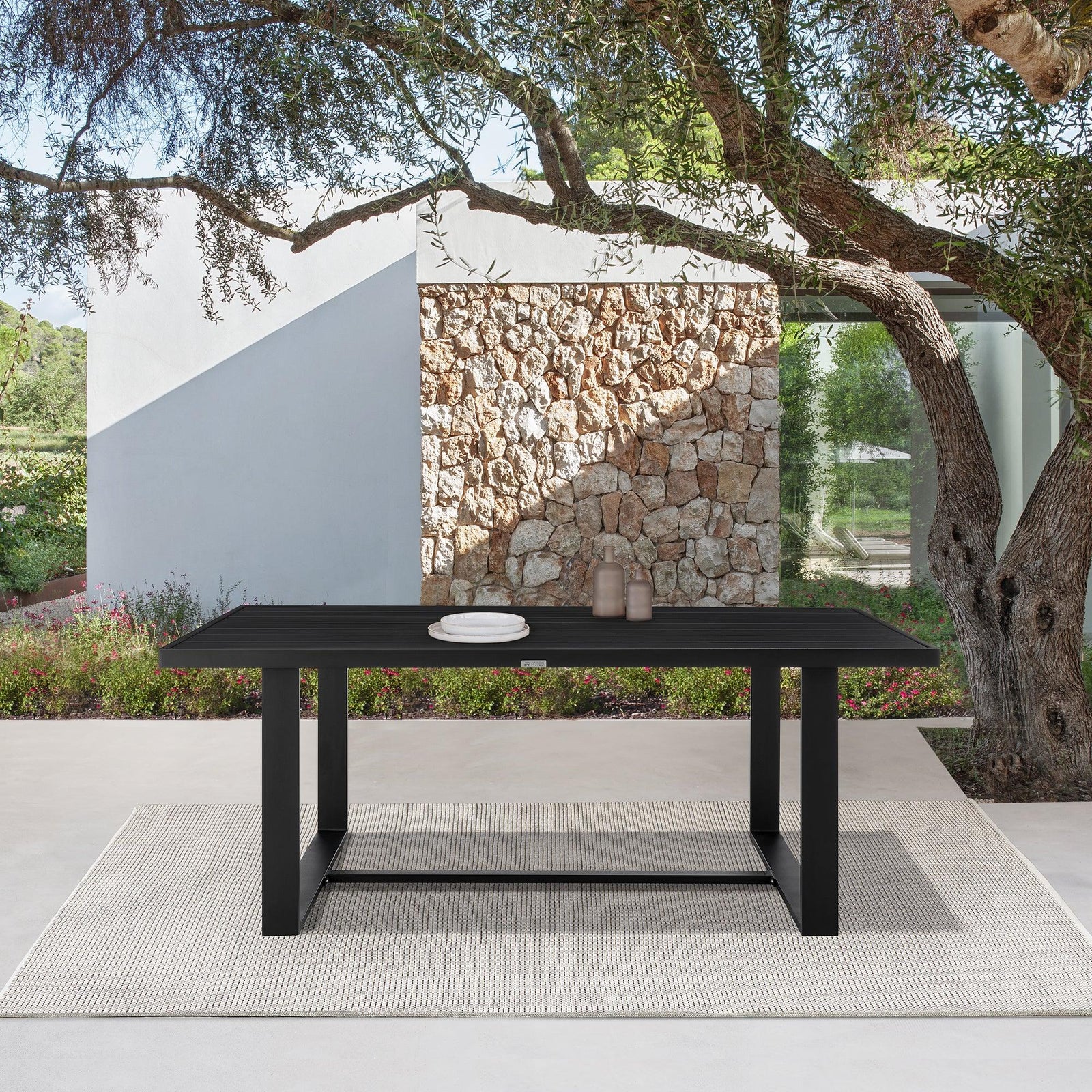 American Home Furniture Armen Living Felicia Outdoor Dining Table