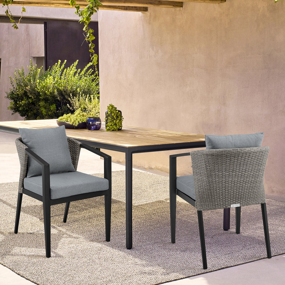 American Home Furniture Armen Living Aileen Outdoor Dining Chair Set of 2