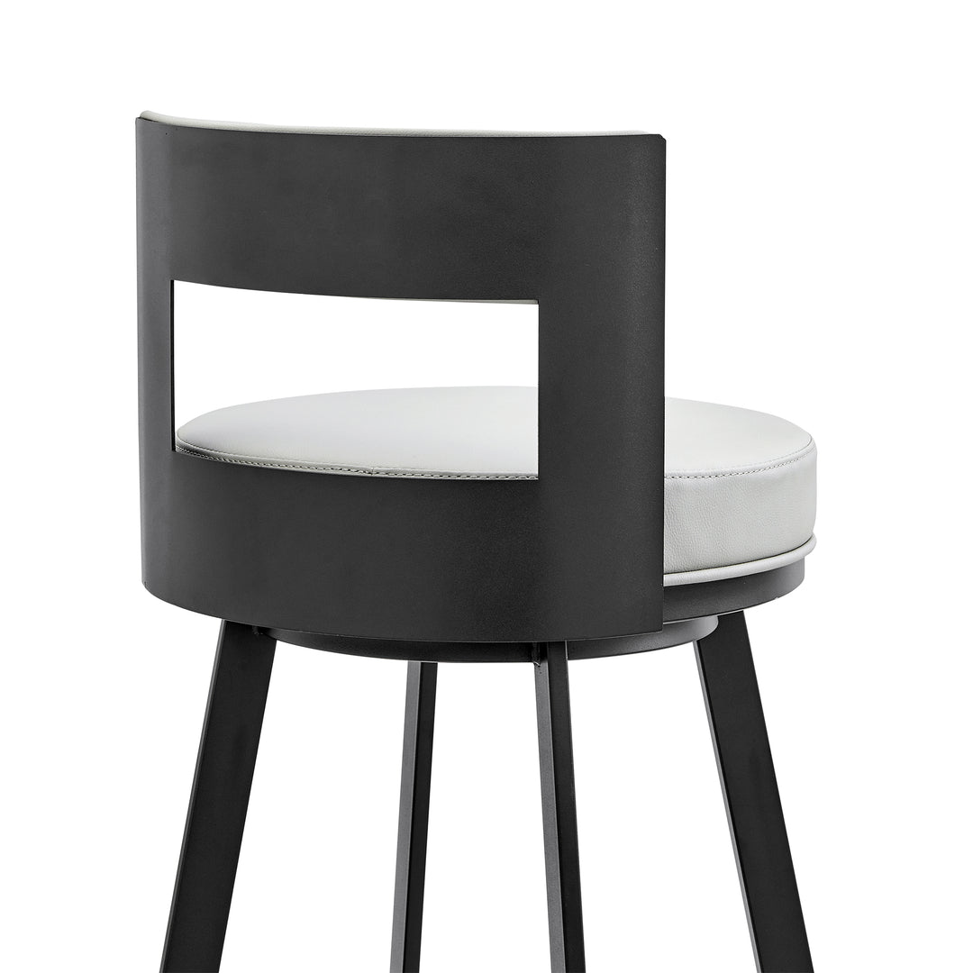 17.5"W x 18"D x 34"H / Light Gray/Black