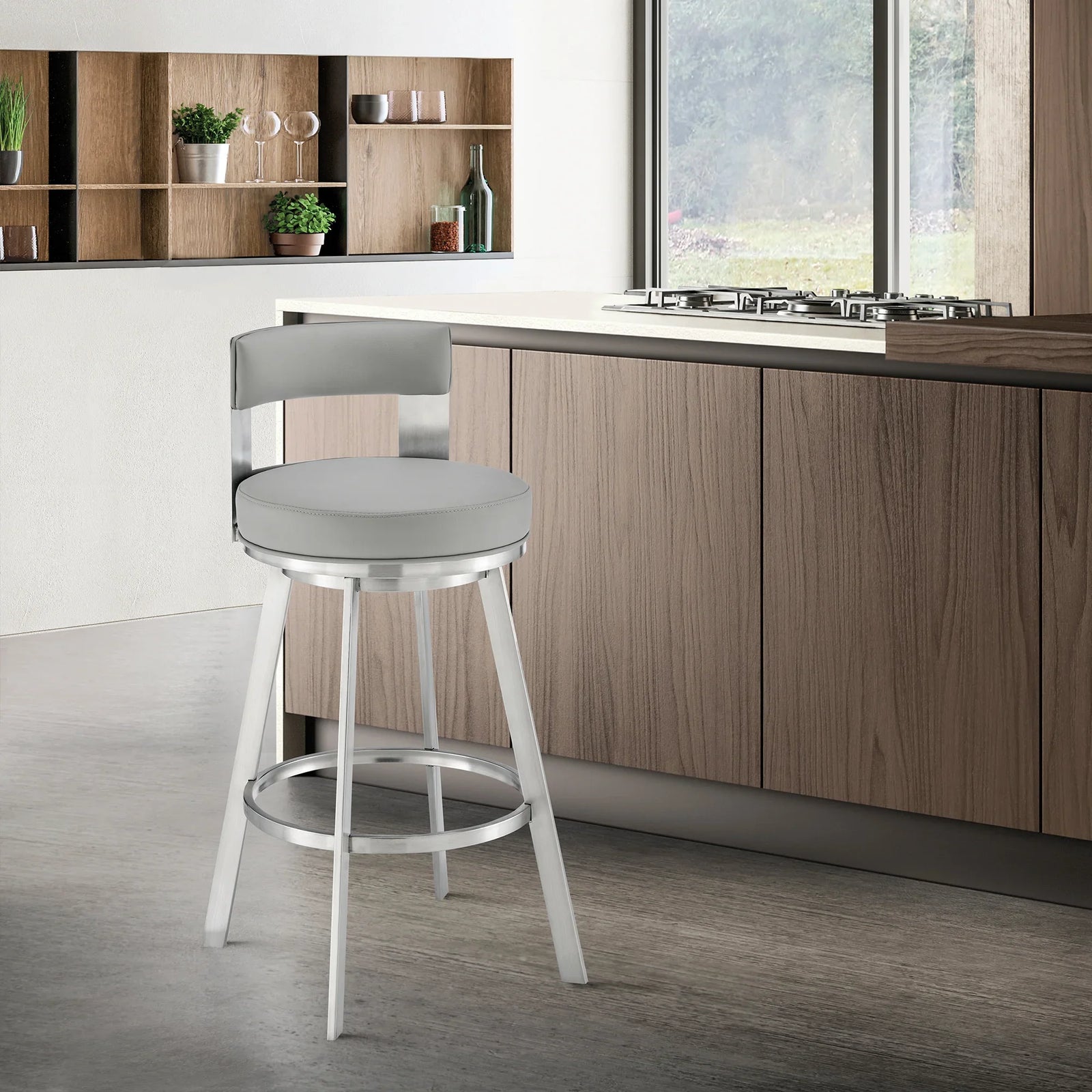 American Home Furniture Armen Living Lynof Barstool Set of 2