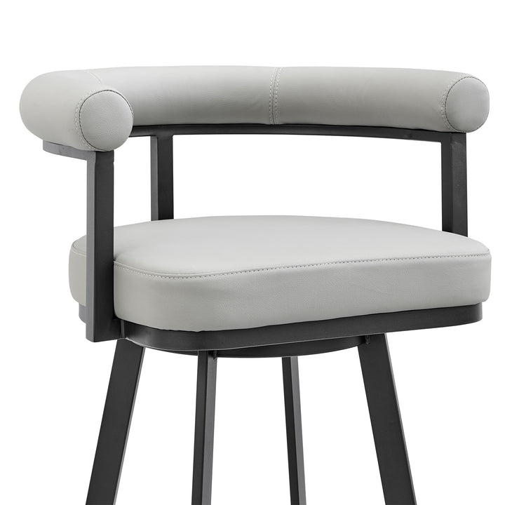 23.5"W x 21.5"D x 34"H / Light Gray/Black